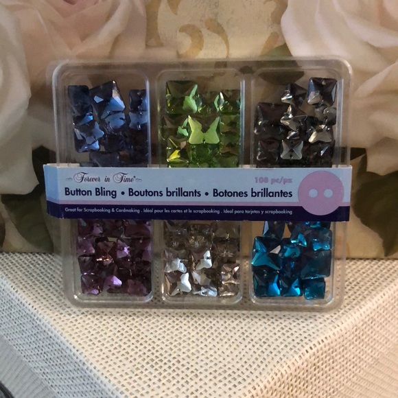 Button Bling (6 variety of colors) - Picture 1 of 3